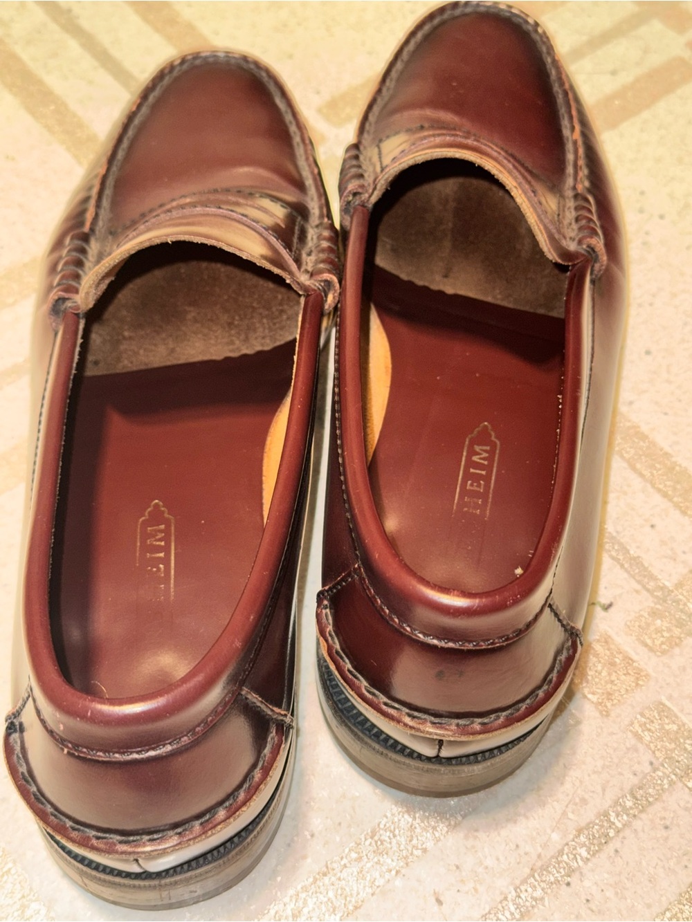 Florsheim Burgundy Penny Loafers 9.5 - Picture 2 of 16